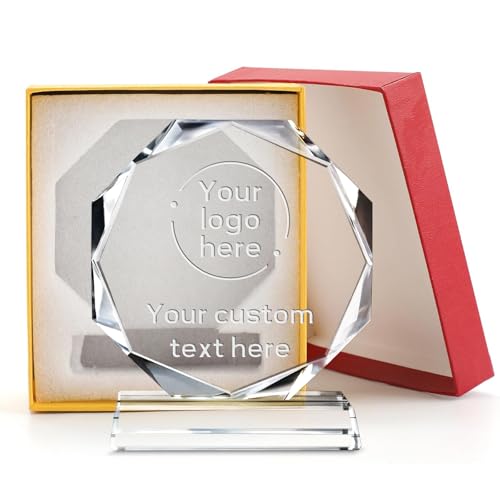 XSTZR Personalisierte Glas Kristall Trophäe - Benutzerdefinierte graviert Kristall Award Auszeichnungen für Mitarbeiter Anerkennung, Ruhestand, Sport, Anerkennung, Bester Lehrer, Corporate Gifts XSTZR Personalisierte Glas Kristall Trophäe - Benutzerdefinierte graviert Kristall Award Auszeichnungen für Mitarbeiter Anerkennung, Ruhestand, Sport, Anerkennung, Bester Lehrer, Corporate Gifts