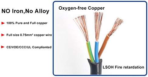 Miniatura 7 de Toptekits IEC 320 C14 macho a Europa Schuko hembra Cable adaptador corto para UPS PDU, Europa CEE77 Schuko a C14 adaptador de enchufe para convertir
