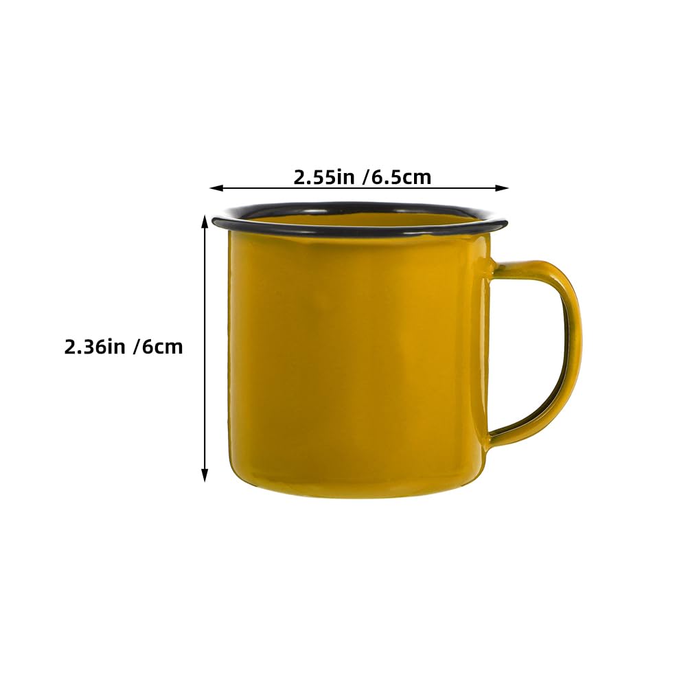 Photo 1 of **MISSING ONE** Cabilock 2pcs Enamel Mug Set Vintage Style Camping Mugs with Comfortable Handle Enamel Cups for Indoor Outdoor Coffee Tea Water