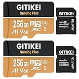 Micro-SD-Karte, 256 GB, High-Speed-Leistung (140 MB/s Lesen, 120 MB/s Schreiben), unterstützt 4K/8K-Videoaufnahmen, kompatibel mit DSLR, Drohne, Action-Kamera und tragbaren Geräten (2 microSD-Karten +