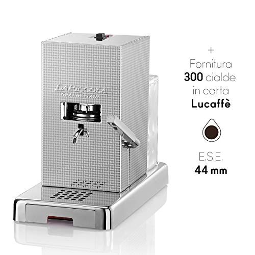 LUCAFFÈ La Piccola Perla Cafetera para cafeteras E.S.E. dimensiones 28x16x31 vainas de papel para máquina de café, plata… - Imagen 3