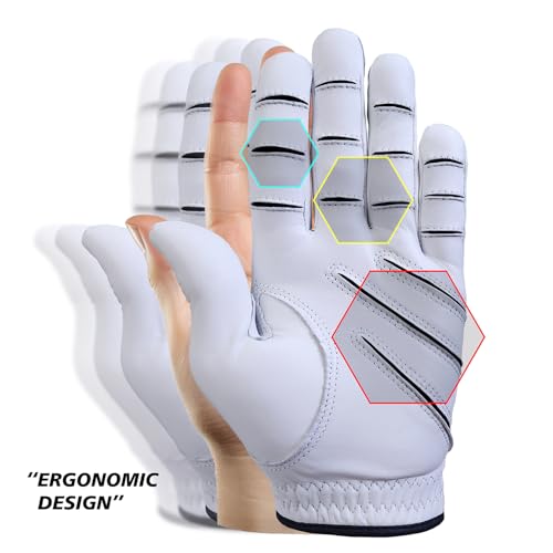 MONKEY GRIP 3D Golf Glove Non Slip Good Grip Line Slice Killer Long Distance All Weather Grip (Man L)