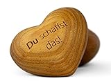 Schwabenholz® Handschmeichler Herz aus Holz - Du schaffst das! - Glücksbringer für sie und ihn