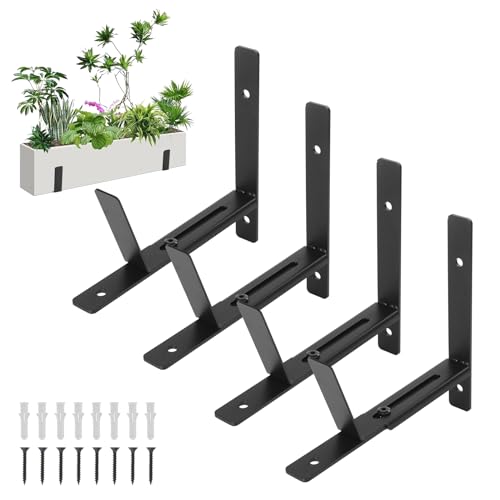 Fippy Balkon Blumenkasten Halterungen, Verstellbare Fenster Pflanzkasten...