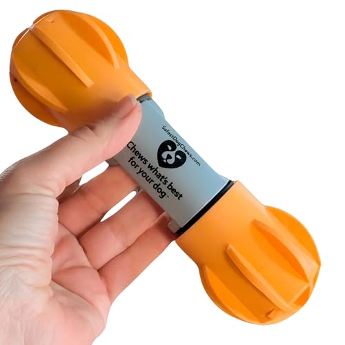 The Safe Dog Bully Stick Holder Treat & Chew Stick Holder for Small Medium & Large Dogs Durable Bone & Yak Chew Holder Anti-Choking Dog Bone Holder Toy - Best for Safe Chewing