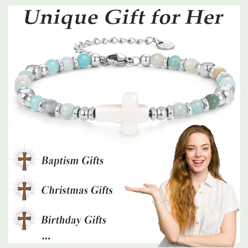 Christian Gifts for Women Cross Bracelets for Teen Girls Religious Prayer Jewelry for Her4