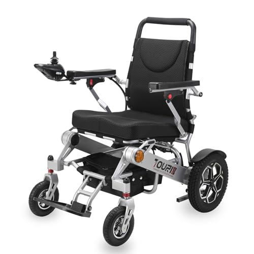 18 Miles Long Travel Range Corse Motility Compact Electric Wheelchair for Adults - Lightweight 60lbs, Foldable Motorized Power Chair for Seniors, 600W Motors, All-Terrain Capability
