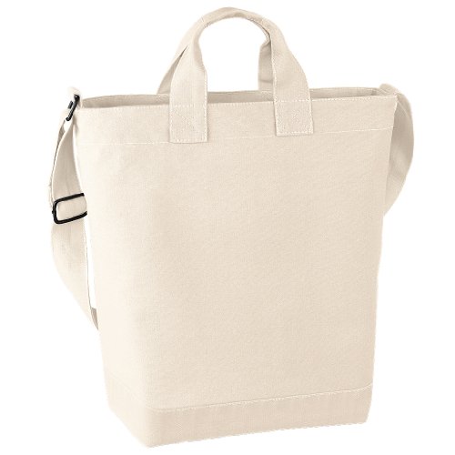 Bagbase- Bolsa de la compra de lona con asas y tira (capacidad 15 litros)