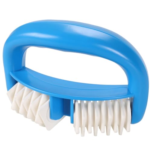 POPETPOP Rodillo de Masaje Manual Portátil Azul Diseño Ergonómico con Doble Rueda para Aliviar Músculos Cuello Espalda y Piernas Herramienta para Masaje Corporal Casa y Oficina