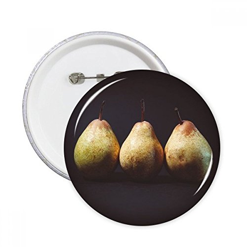 Badge bouton rond poires fraîches multicolore, décoration vêtement originale et pin's tendance L