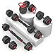 UKEEP Adjustable Dumbbell Set, 55/70/90lbs Free Weight Set with Connector, 3 in1 Dumbbells Set Used as Dumbbell/Barbell/Kettlebell, Fitness Exercises for Home Gym Suitable Men/Women