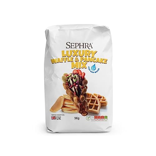 Sephra Luxury Waffle and Pancake Mix 3kg Bag Add Water Only Mixture