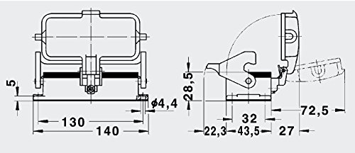 Automation Systems Interconnect Rai-Sac-Rj45-Cb-3 Through Panel Single Ac Outlet, Rj45 Connector And 3 Amp Circuit Breaker, Nema 4, 4X, Ip65 Rating #TOP4