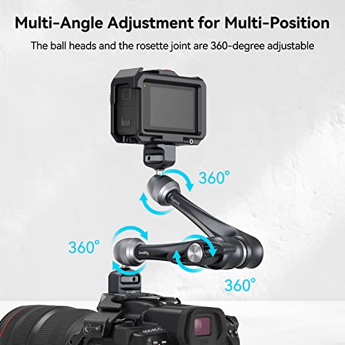 SMALLRIG Rosette Magic Arm 11 Inch with Ball Head, 1/4"-20 Screws, and Anti-twist Pins - Image 4