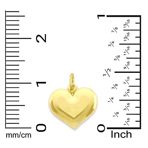 Solid 10k Gold Heart Microcharm, Mini Cute Charm Romantic Symbol with Clasp4