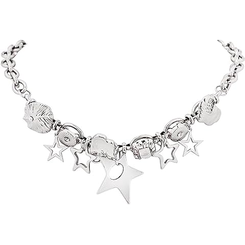OJERRY Cool Silver Star Pendant Chunky Choker Necklace Punk Y2K Rave Outfit Jewelry Accessories Necklaces Gifts for Girlfriend Teen Girls Women Trendy Stuff In Their 20s Cover