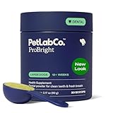 PetLab Co. ProBright Dental Powder - Dog Breath Freshener - Teeth Cleaning Made Easy – Targets Tartar & Bad Breath - Formulated for Large Dogs - Packaging May Vary