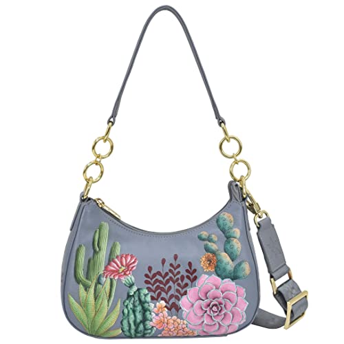 Image of Anuschka Women's Original Hand-Painted Genuine Leather Small Convertible Hobo
