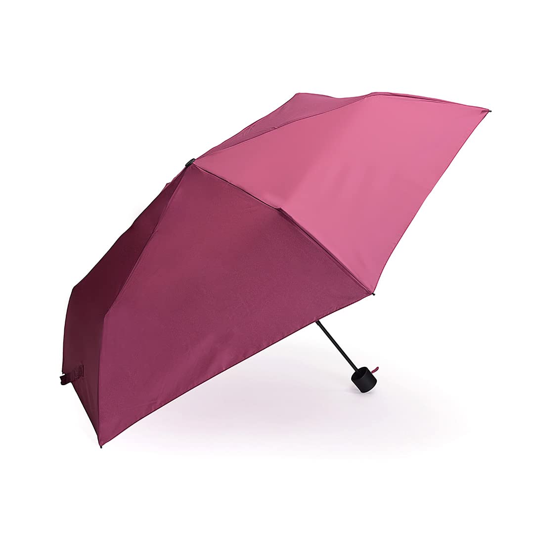Unisex Petito Umbrella Travel Friendly, Lightweight, UV Protected, Rustproof & Windproof with Strong Handle & Manual Open & Close, 6 Strong Ribs - Vivaious Pink-image-32