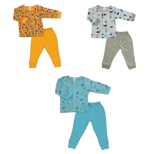 Image of Cotton T-Shirt and Pajama Set New Born /Infant /Baby Boy and Girl(Pack of 3)