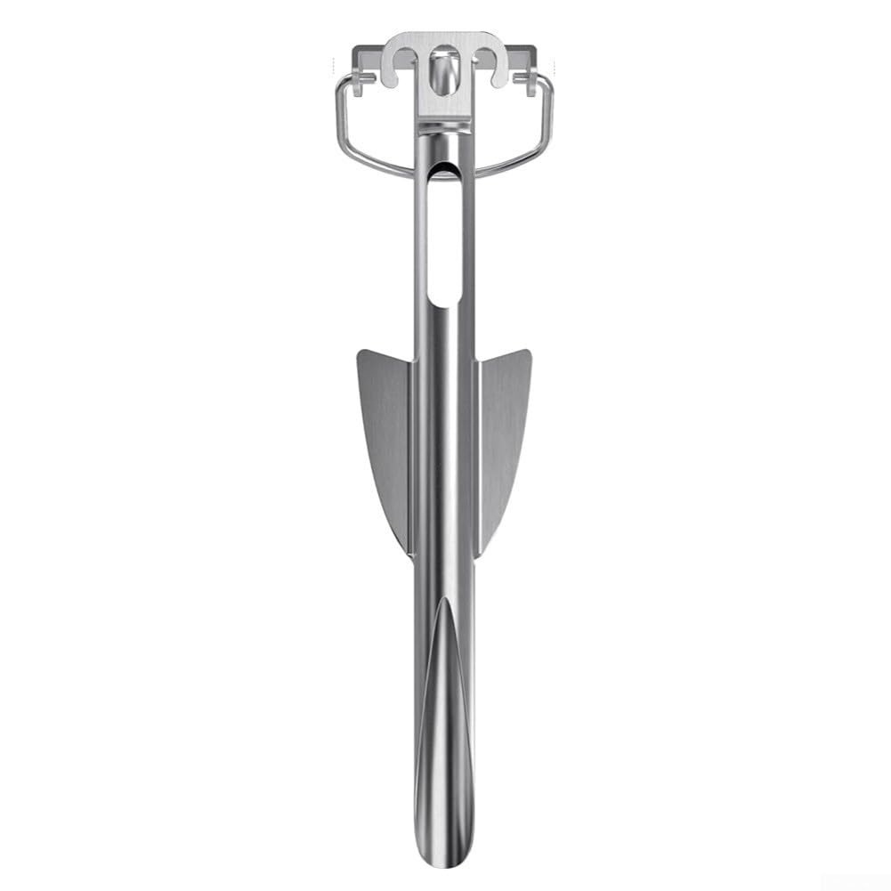 Barco acuático de acero inoxidable, estaca de arena resistente para kayak, parte inferior fangosa de agarre fuerte en espiral (ancla+cuerda de muelle)