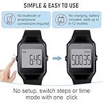 3D Pedometer for Walking, Simple Step Counter for Walking with Steps/Time Modes for Men Women Adults Seniors - Image 3