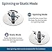 UMEKEN Spinning Static Dance Pole Portable Removable Adjustable 45mm Dancing Pole for Home Exercise Club Party Pub, Dancer Pole for Beginners and Professionals 440lb Weight Capacity, Silver