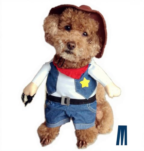 Mikayoo Pet Dog Cat Halloween Costumes,The Cowboy for Party Christmas