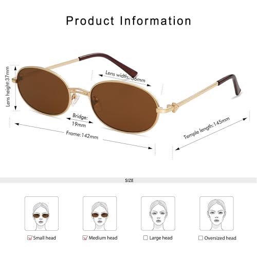 Retro Oval Sunglasses for Women Men Trendy Designer 90s Sun Glasses Classic Shades AP36624