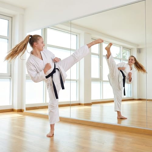 Classicseali Pasek do sportów walki o długości 280 cm, szerokość 4 cm, czarny pasek, taekwondo, wytrzymała bawełna, pasek do karate do sportów walki, judo, karate i zapasów (czarny)