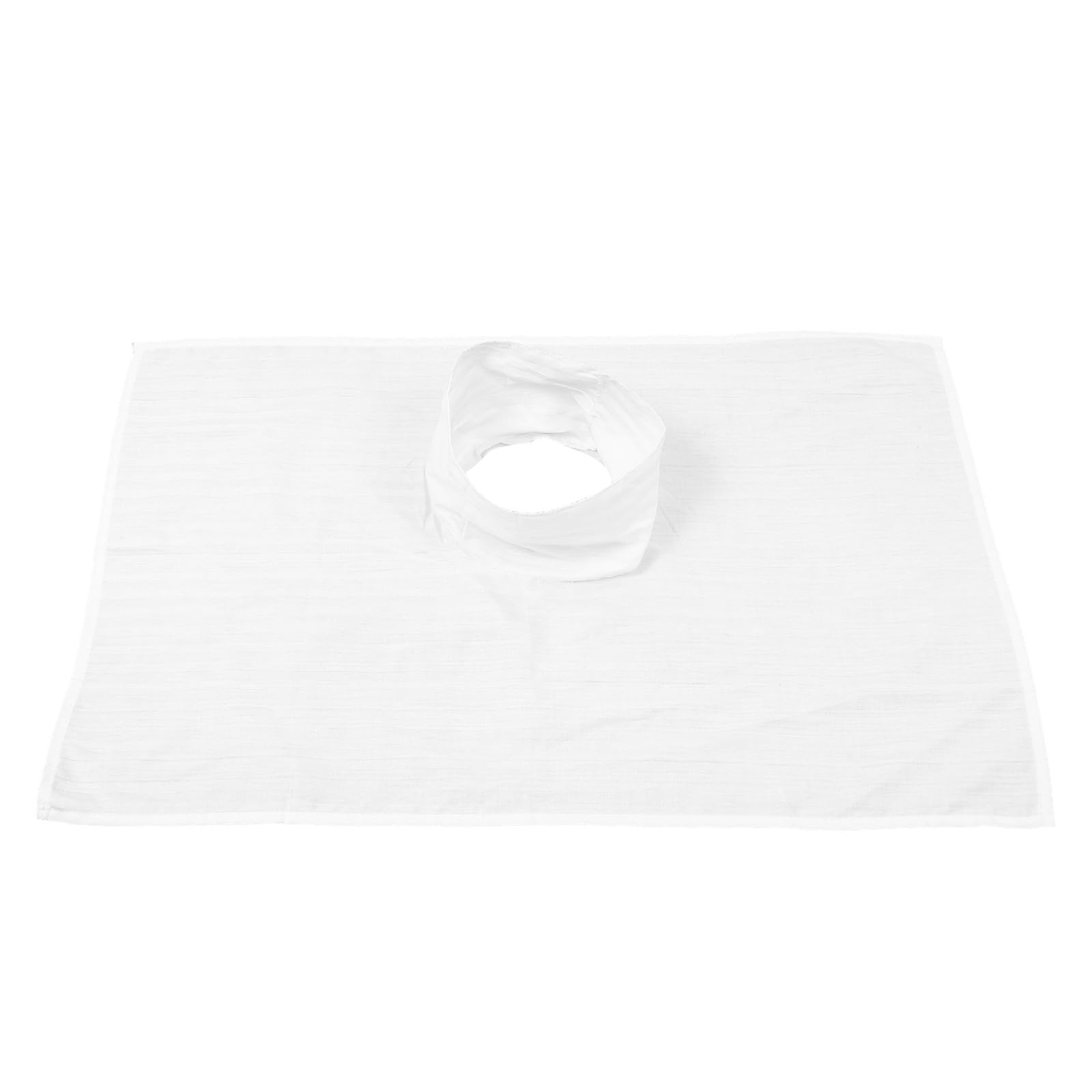 Copri Materassino Massaggio Satin Leggero Monouso con Foro Curvo per Viso, Morbido Copriletto Spa per Saloni di Bellezza e Massaggi Professionali