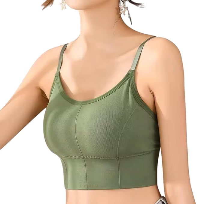 luissa Women Cotton Padded Wire-Free Sports Bra with Adjustable Straps –Fitness Bra, Cotton, Free Size Fit for 28, 30, 32, 34 Bust Running & Training-picture-45
