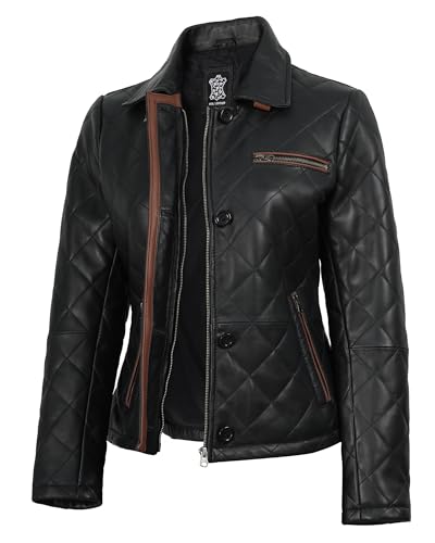 Image of Decrum Vintage Style Real Lambskin Casual Leather Jackets for Women