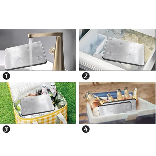 Pack de glace pour boîte à déjeuner et glacière de camping réutilisable - 4