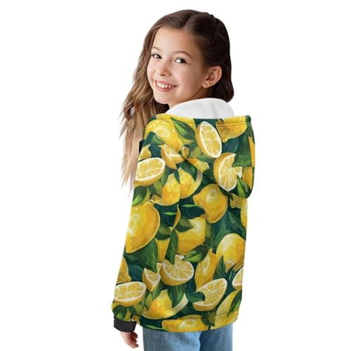 Fruit Print Girls Hoodie Sweatshirt for Kid Full Zip Sports Hoodie Jacket Pullover Top Coat with Pockets2