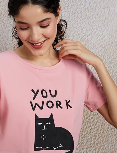 Image of Amazon Brand - Symbol Women Cotton Stretch Regular Fit Round Neck Half Sleeve T-Shirt (Available in Plus Sizes)