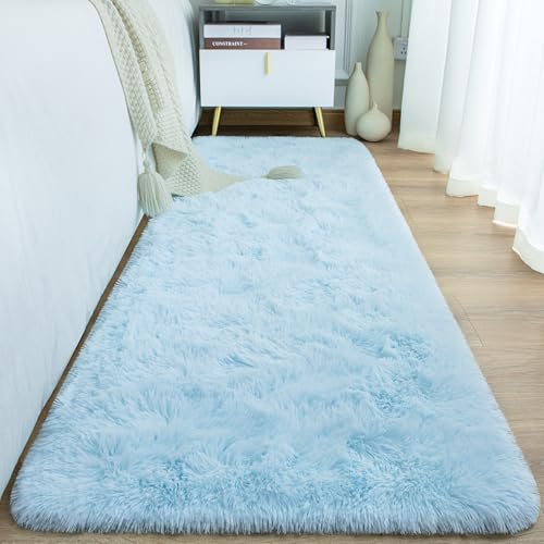 ST. BRIDGE Fluffy Runner Rug for Bedroom 2x6 Feet, Light
