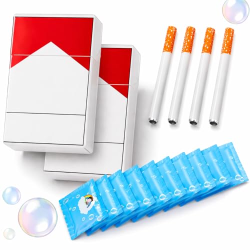 2 Stück Seifenblasen Zigaretten-Spielzeug Bubble Puff Cigarettes for Party & Cosplay Bubble Puff Zigaretten Toy Novelty Gifts for Parties