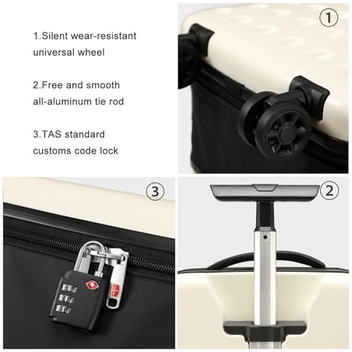 Fully Collapsible Suitcase Carry On Trolley Luggage Hard Shell Travel Suitcase Lightweight with TSA Approved Lock, Scratch, Water & Impact Resistant(Gray,20 inch)4