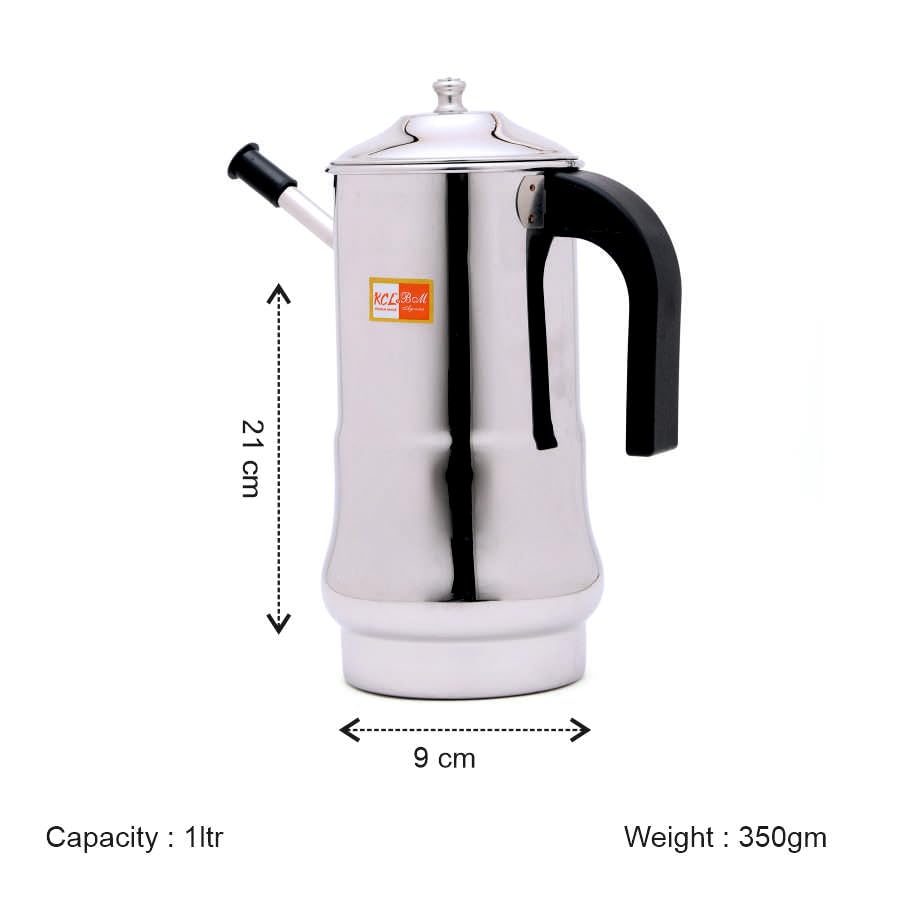 Image of KCL Stainless Steel - Oil Dispenser With Nozzle - 1000ML