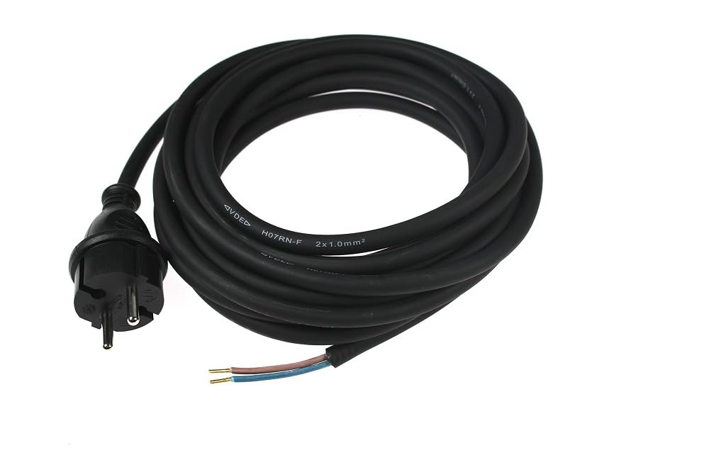 as - Schwabe Câble de Connexion pour perceuse H05RN-F 2x1.0, 3 m, Noir, 70532 (Lot de 3)