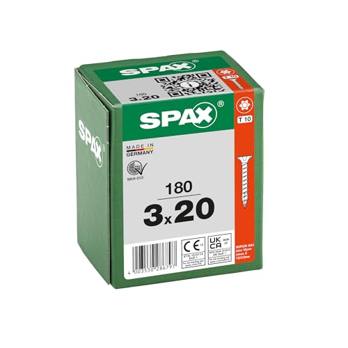 SPAX Universalschraube, 3,0 x 20 mm, 180 Stück, Vollgewinde, Senkkopf, T-STAR plus T20, 4CUT, WIROX - 8000000286797