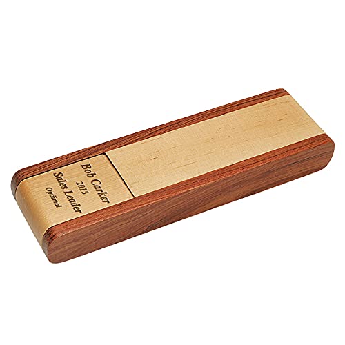 Executive-Gift-Shoppe-Personalized-Custom-Engraved-Flip-Over-Wooden-Pen-Stand-with-Pen-and-Holder