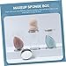 Beavorty 1set Transparent Makeup Sponge Storage Container Breathable Beauty Egg Cases for Organizing Cosmetics Durable and Portable Design for Travel and Home Use 6pcs
