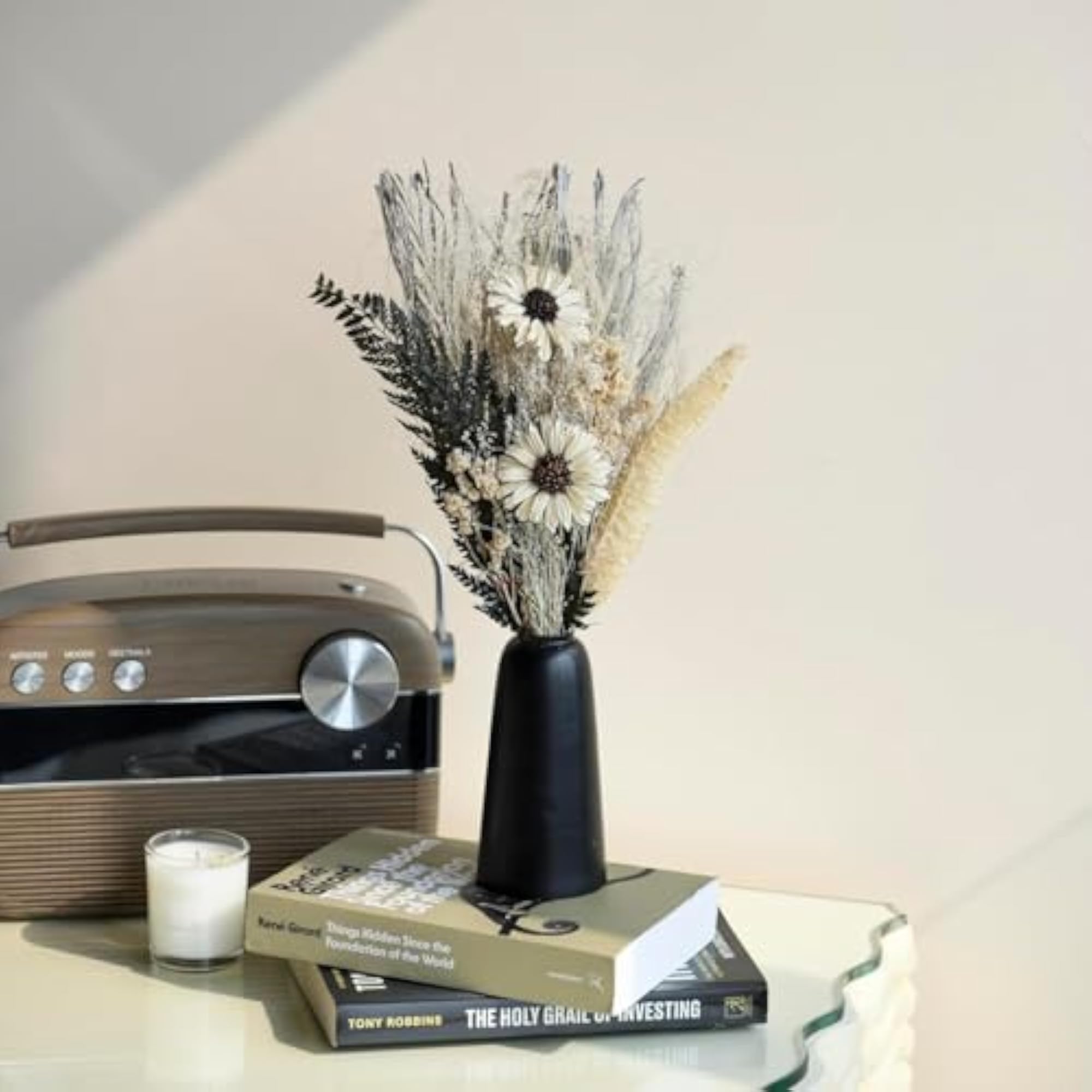 Luxe Ivory Dried with Vase Pot | Elegant Home Decor