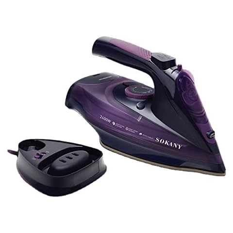 SOKANY AJ2085 Cordless Steam Iron - Plancha de vapor inalámbrica, 2400 W, depósito de agua de 370 ml, suela de cerámica Cover