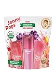 Johnny's Pops Organic Freezer Pops Variety Pack, 48-Count – Grape, Cherry & Fruit Punch – Top 8 Allergen-Free, Vegan, and Kosher
