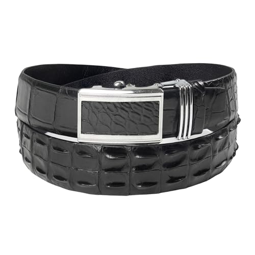 AIIigator Belt Men Leather Straight Belts Handmade Buckle Durable Dress Belt Classic Fashion Gift For Dad Boss Teacher