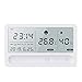 Sunsbell Orologio Termometro Digitale, LCD Digitale Multifunzione Schermo Grande Ricaricabile USB Touch, Indicatore di Temperatura e umidità Comfort per Casa, Ufficio, Giardino