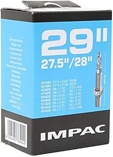 Impac x Mountain Bike Inner Tube-Presta Valve. Multi Size Version, Black, 27.5 (2-2.35), 28 (1.75-2.35) 29 (1.75-2.35) 48104/X1